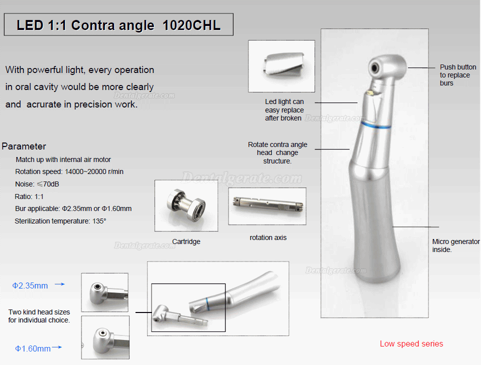 Tealth 1020CHL 1:1 Inneres Wasserspray LED Selbstleuchtendes Winkelst&uuml;ck Handst&uuml;ck
